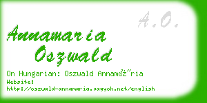 annamaria oszwald business card